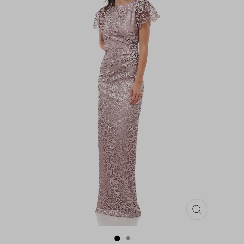 JS Collections Mauve Lace Maxi Dress